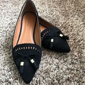 Black Pointy Flats